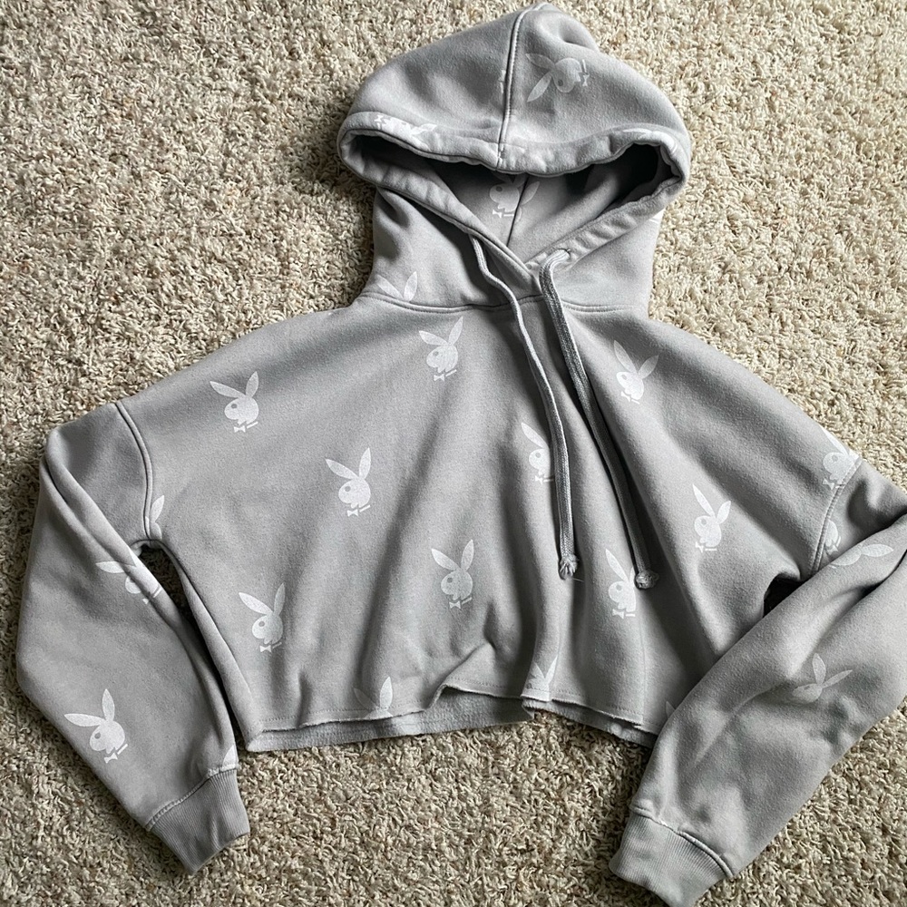 Playboy x Missguided Cropped Hoodie